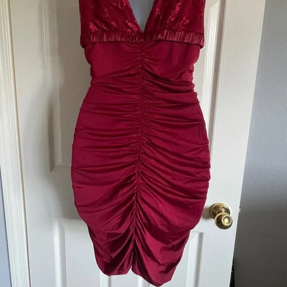 Red Ruffle Dress - Picture 5 of 5